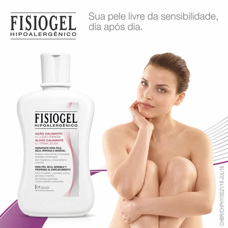 hidratante hipoalergênico loção cremosa fisiogel a.i 100ml