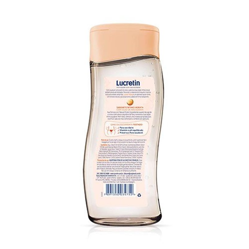 sabonete líquido íntimo hidratante lucretin 200ml