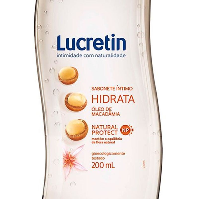 sabonete líquido íntimo hidratante lucretin 200ml