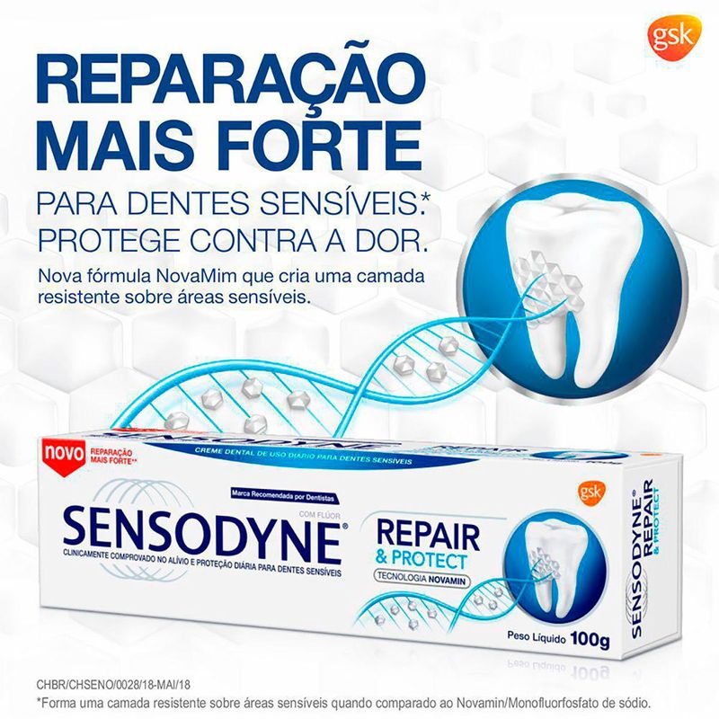 creme dental sensodyne repair 100g