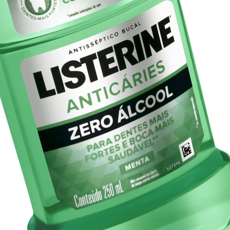 antisséptico bucal listerine zero anticaries 250ml