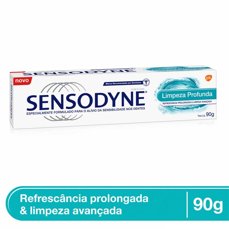 creme dental sensodyne limpeza profunda 90g