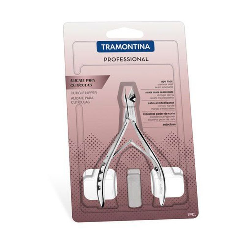 alicate para cutícula tramontina inox