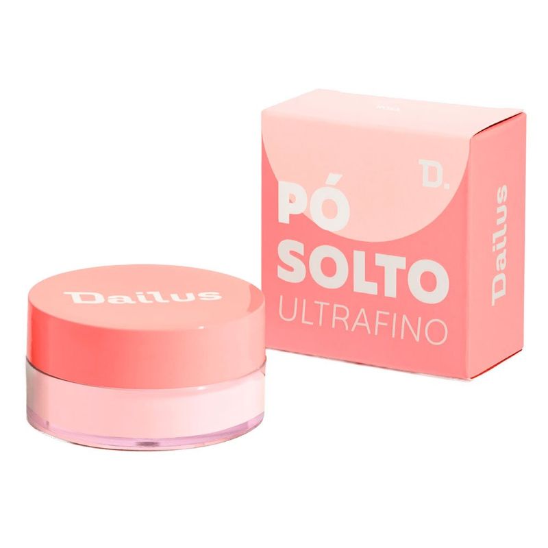 pó solto dailus ultrafino rosa