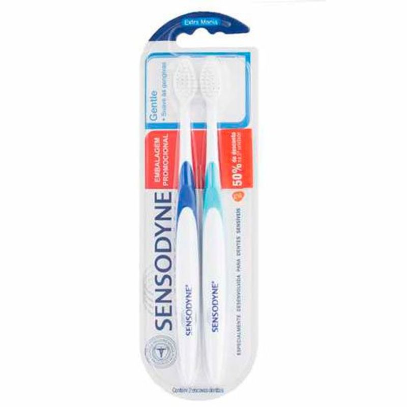 escova dental sensodyne gentle pack 2 unidades