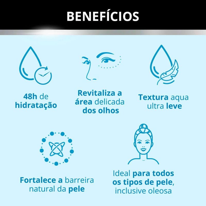 creme gel hidratante neutrogena hydro boost olhos 15g
