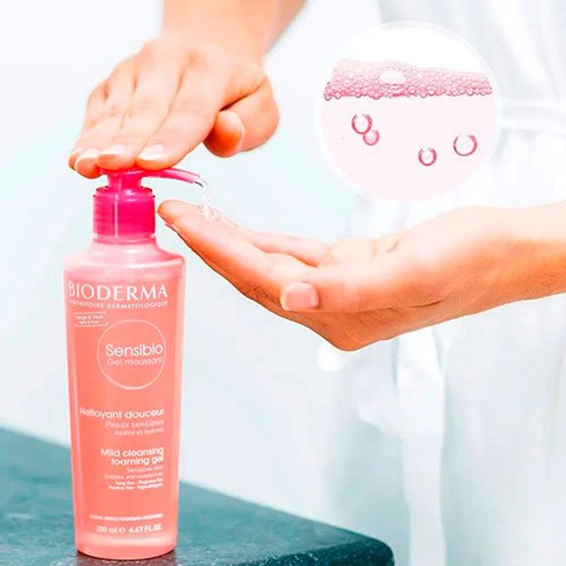 gel limpeza facial sensibio moussant tubo 500ml