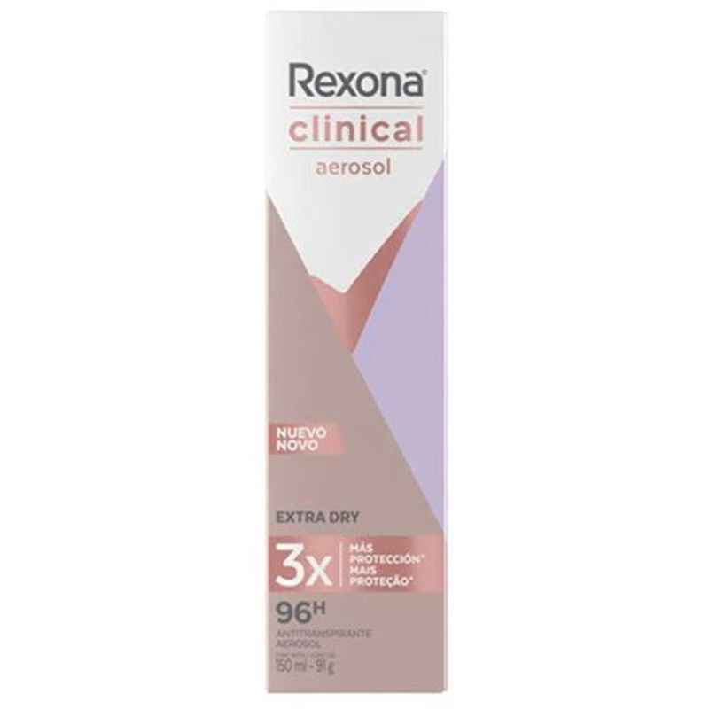 desodorante aerosol clinical rexona women extra dry 150ml