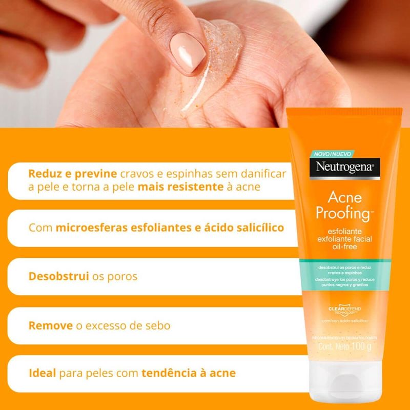 esfoliante facial neutrogena acne proofing 100g