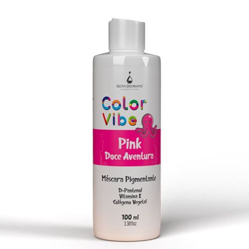 máscara pigmentante gota do mato color vibe pink doce aventura 100ml