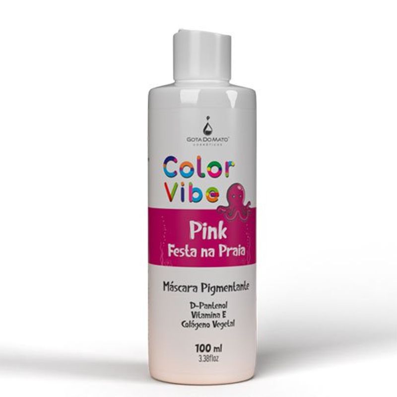 máscara pigmentante gota do mato color vibe pink festa na praia 100ml