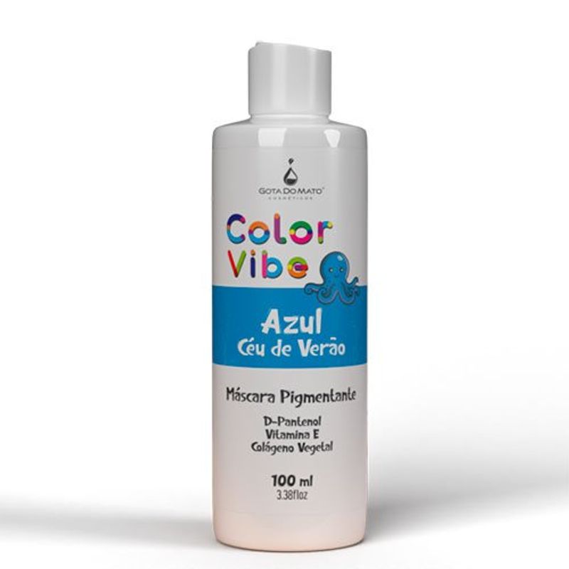 máscara pigmentante gota do mato color vibe azul céu de verão 100ml