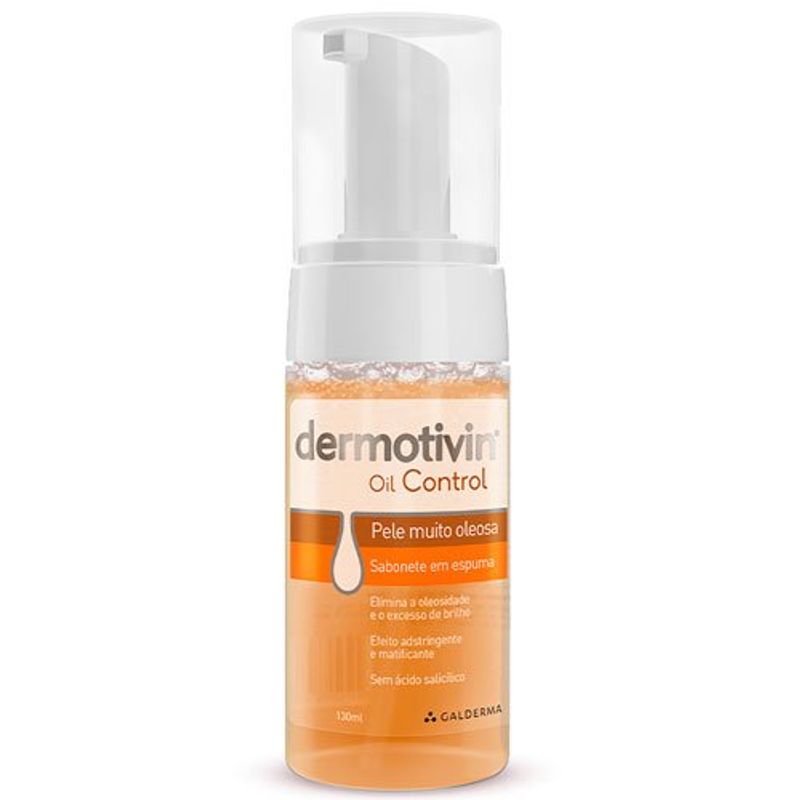 sabonete em espuma dermotivin oil control 130ml