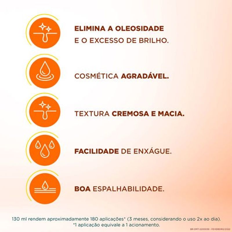 sabonete em espuma dermotivin oil control 130ml