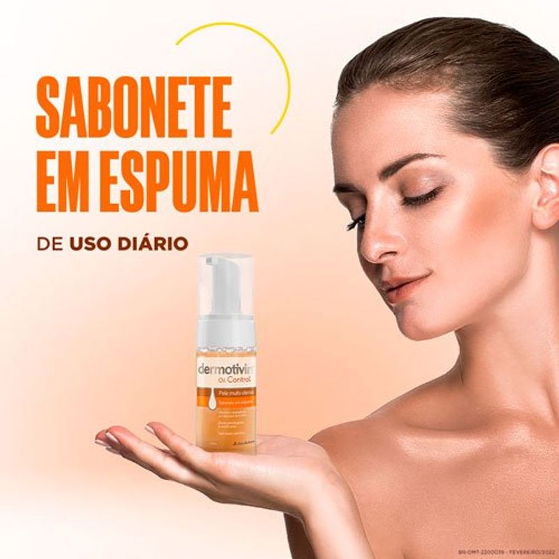 sabonete em espuma dermotivin oil control 130ml