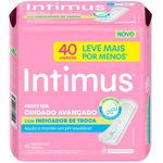 protetor diário intimus com indicador de troca 40 unidades