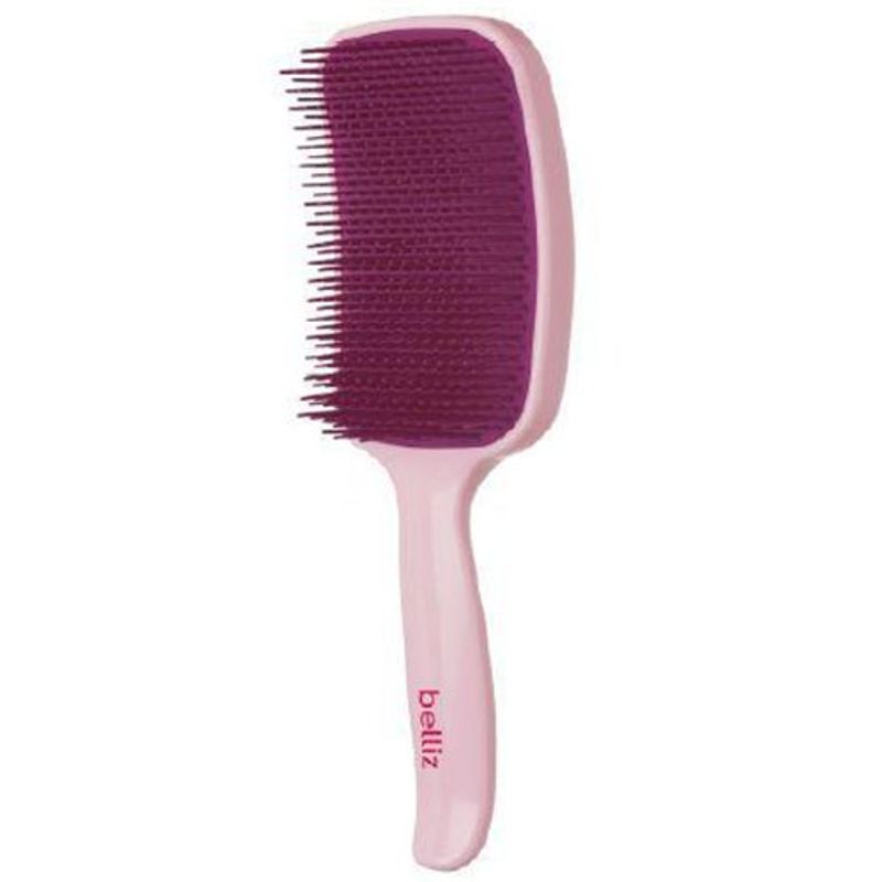 escova belliz flex raquete rosa