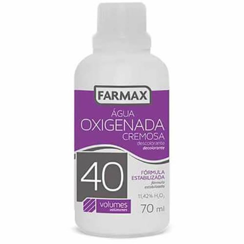 água oxigenada cremosa volume 40 farmax 70ml