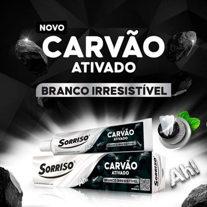 creme dental sorriso carvão ativado 60g
