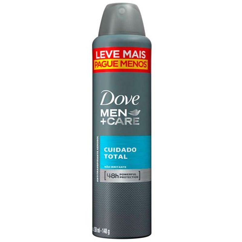 desodorante antitranspirante aerosol dove cuidado total 250ml