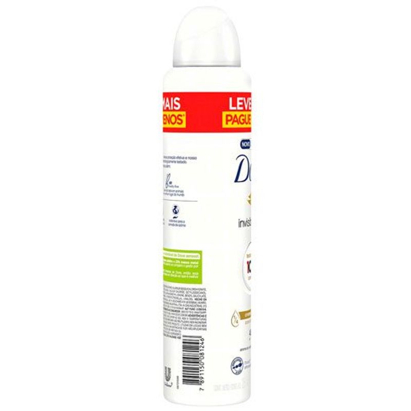 desodorante antitranspirante aerosol dove invisible dry 250ml