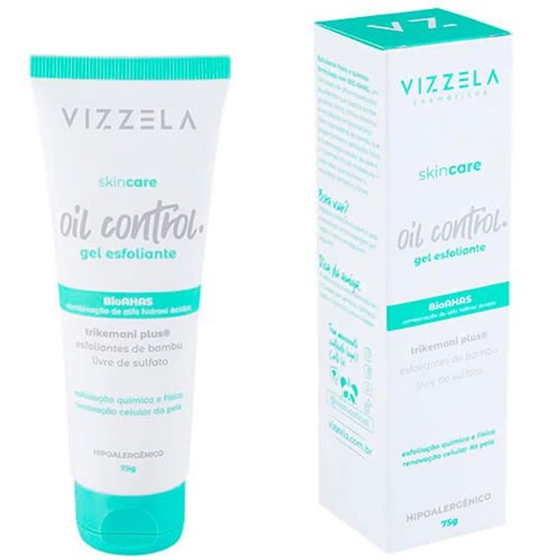 gel esfoliante vizzela oil control 75g