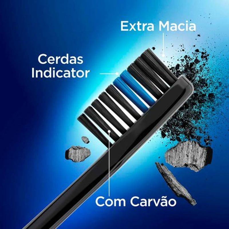 escova de dente oral b indicator black charcoal 2 unidades