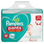 fralda pampers pants ajuste total bag tamanho m 84 unidades