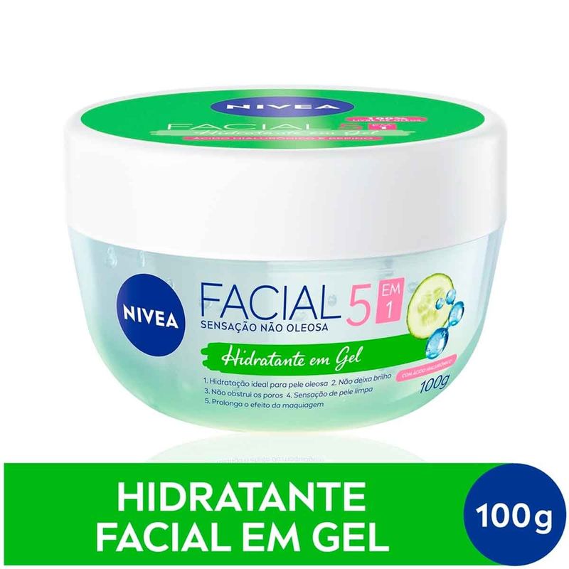hidratante facial em gel nivea com pepino 100g
