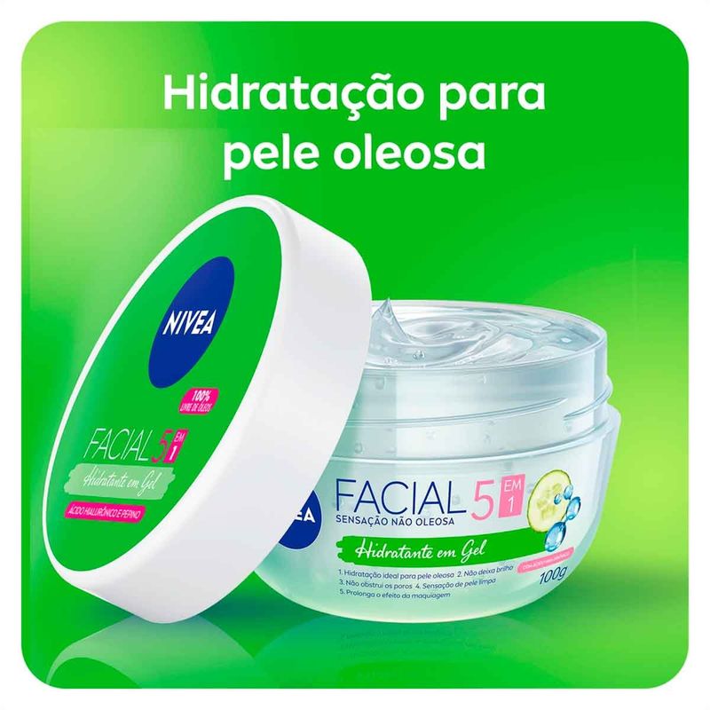 hidratante facial em gel nivea com pepino 100g