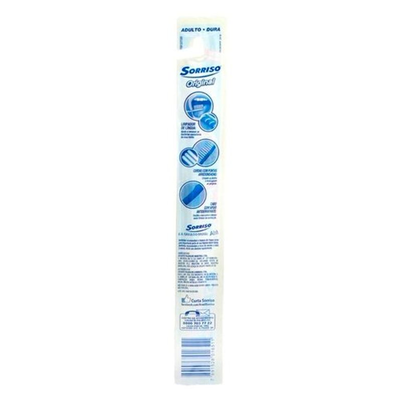 escova dental rígida sorriso original 1 unidade cores sortidas