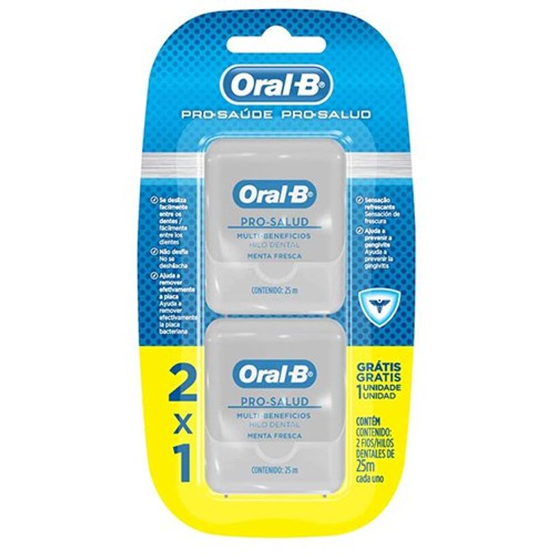 fio dental oral b pró saúde 25 metros 2 unidades