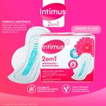 absorvente intimus 2 em 1 suave com abas 8 unidades