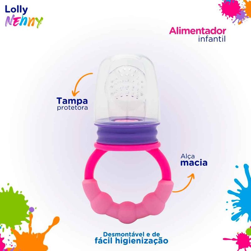 alimentador infantil lolly rosa 1 unidade