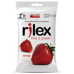preservativo rilex morango 3 unidades