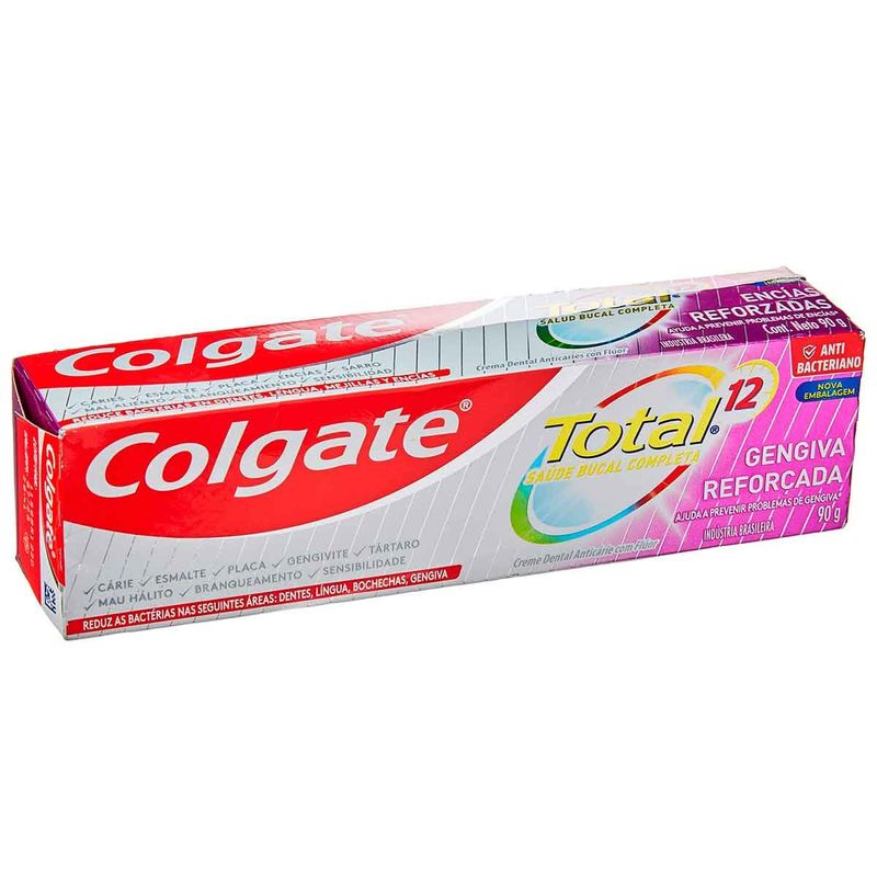 creme dental colgate total 12 gengiva reforçada 90g