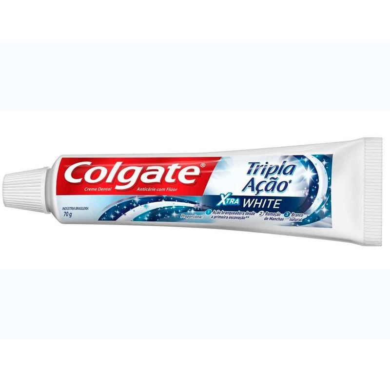 creme dental colgate extra white tripla ação 70g