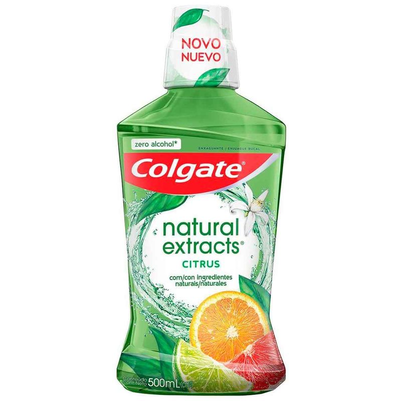 enxaguante antisséptico bucal colgate natural extracts citrus 500ml