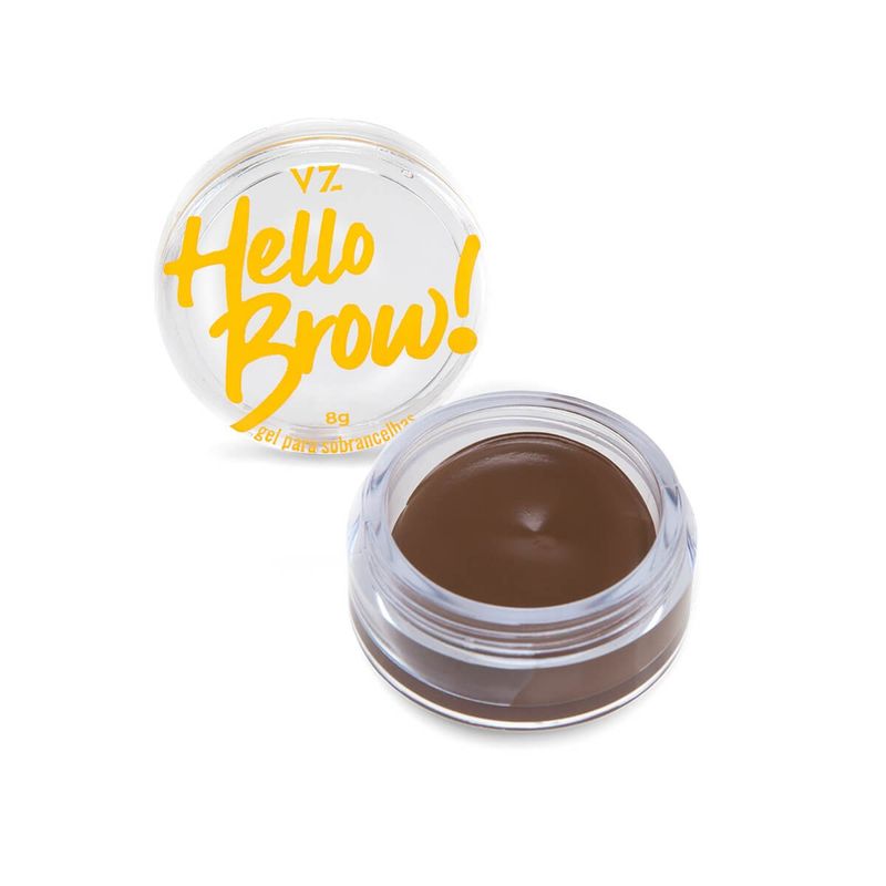 gel para sobrancelhas vizzela hello brow marrom claro 8g