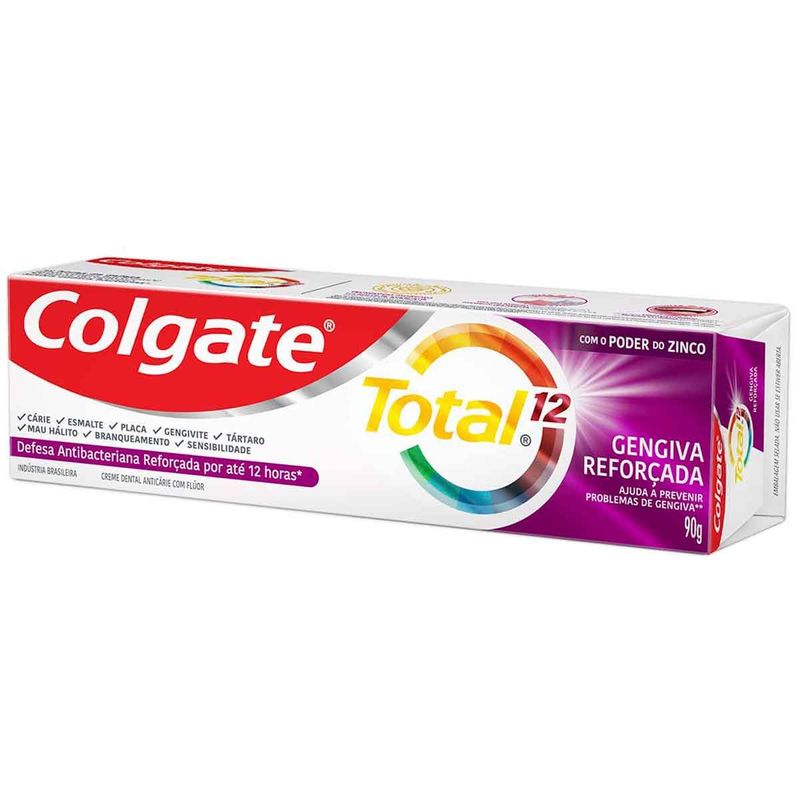 creme dental colgate total 12 gengiva reforçada 3 unidades 90g cada