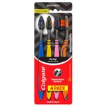 escova de dente colgate zigzag carvão 4 unidades