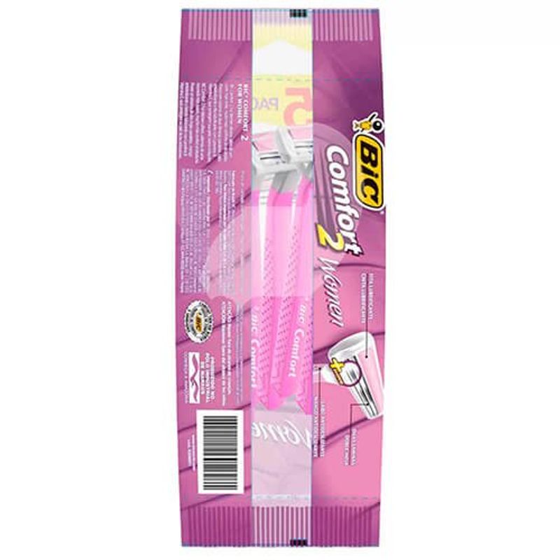 aparelho de depilar bic comfort 3 pink 2 unidades