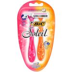 aparelho de depilar bic soleil laranja e rosa 2 unidades