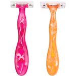 aparelho de depilar bic soleil laranja e rosa 2 unidades