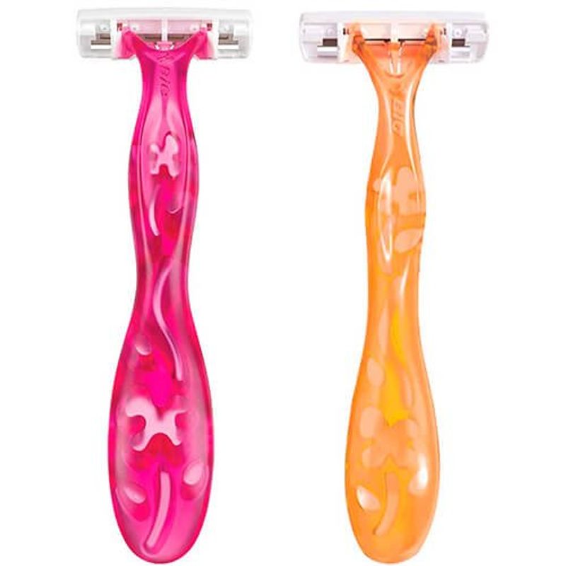 aparelho de depilar bic soleil laranja e rosa 2 unidades