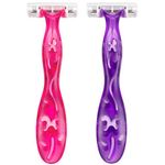 aparelho de depilar bic soleil rosa e roxo 2 unidades