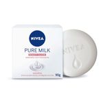 sabonete barra nivea pure milk sensitive 90g