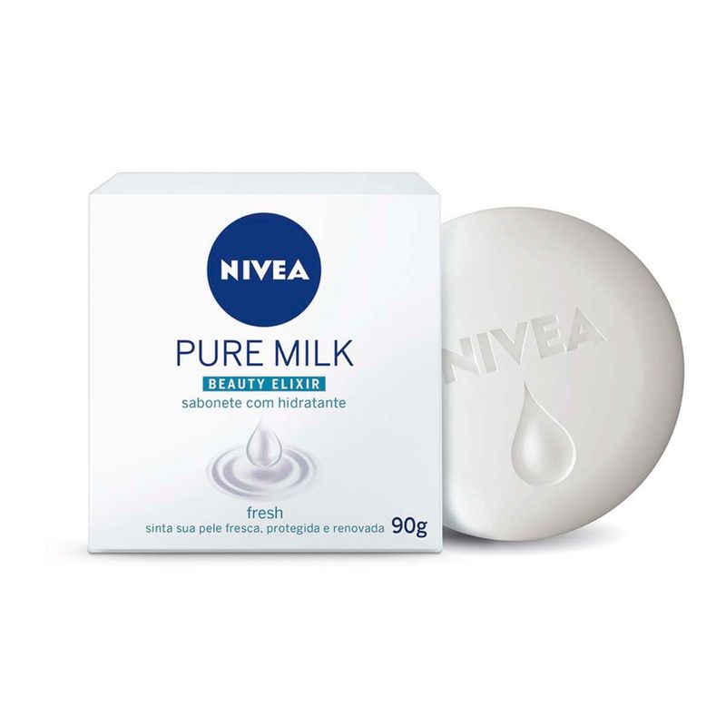 sabonete barra nivea pure milk fresh 90g