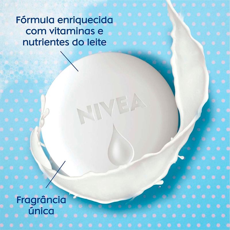 sabonete barra nivea pure milk fresh 90g