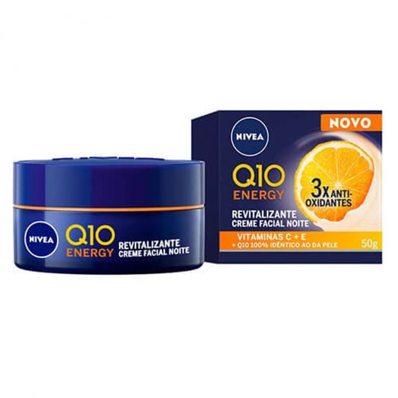 creme facial noite nivea q10 energy antissinais 50g